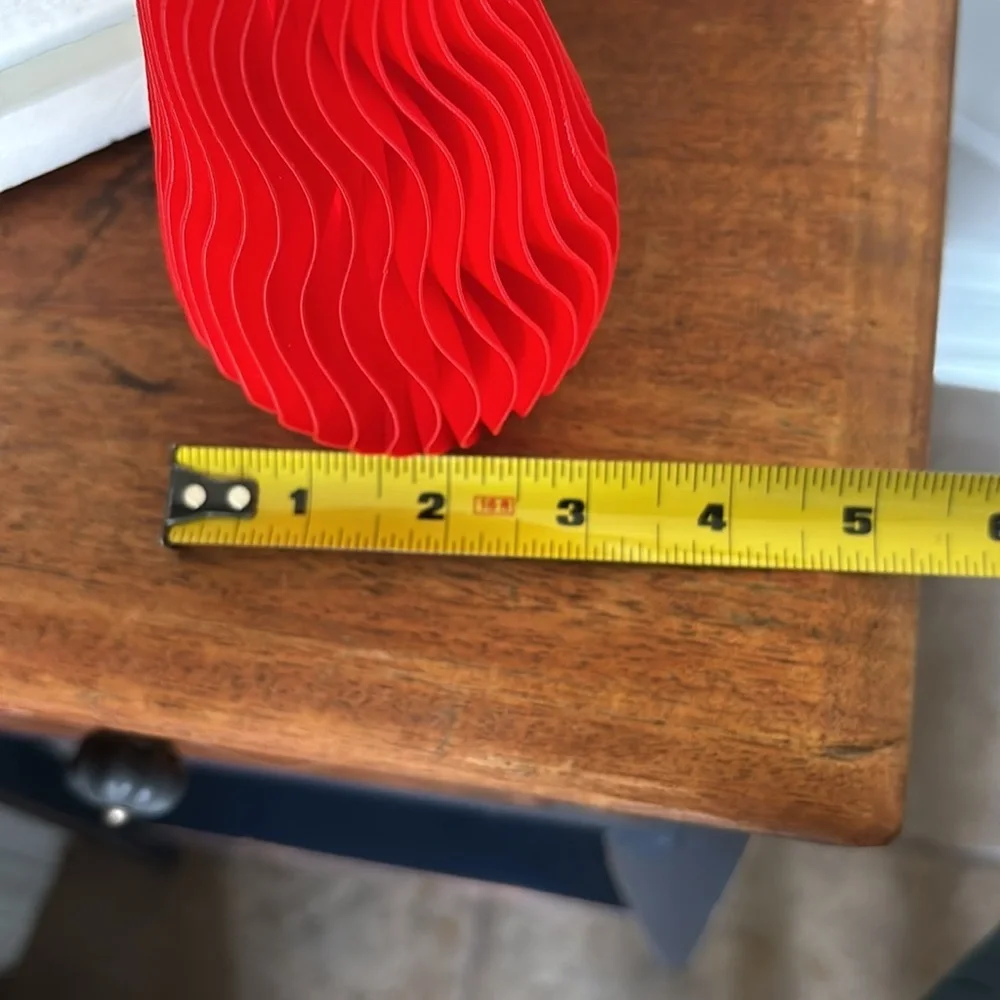 Martin Zampach Stamped Red Spiral Vase. *Small Flaw* Modern | Contemporary 2014